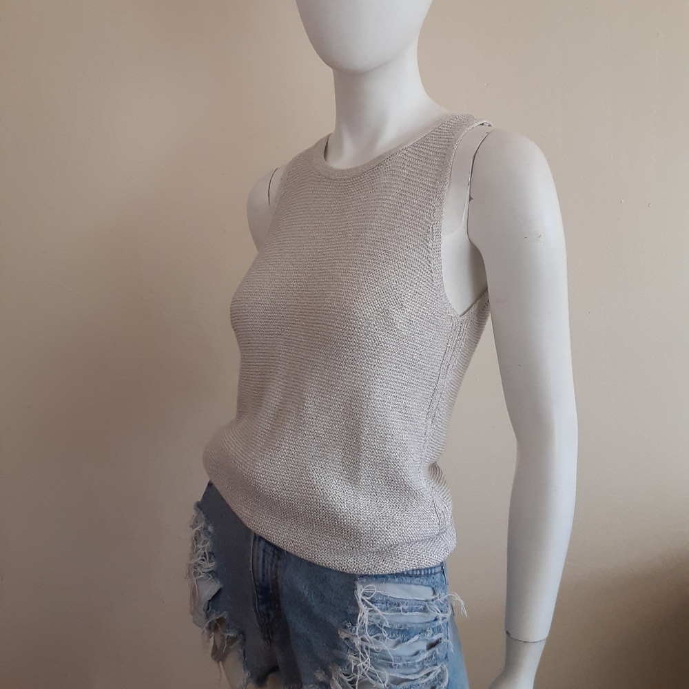 NWT White House Black Market Metallic Knit Top